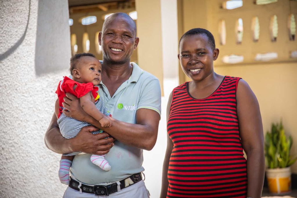 A family of three in Tanzania