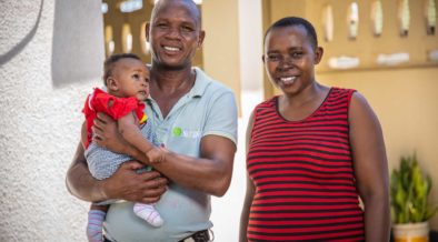 Uma família de três na Tanzânia