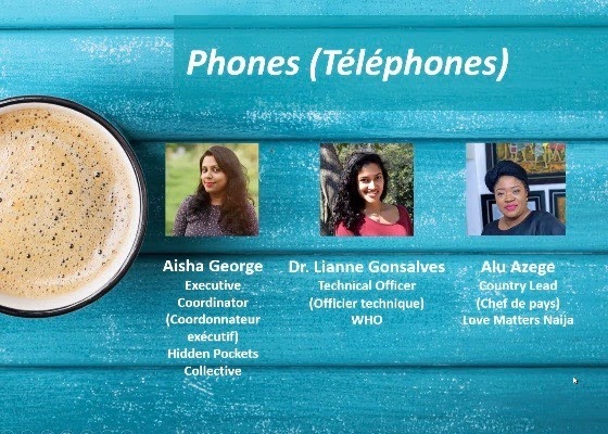Connexion des conversations Session 4: Mobiliser les influenceurs critiques pour améliorer la santé reproductive des jeunes - Téléphone (s
