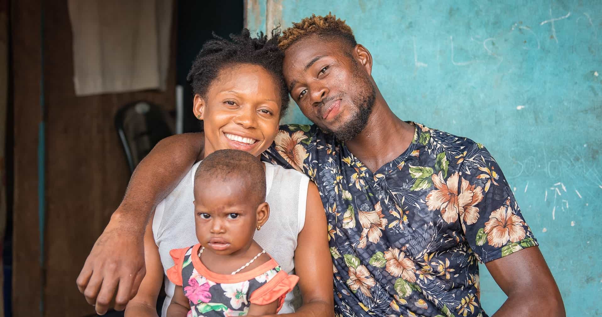 A young couple and their small daughter in Nigeria. Image credit: Seun Asala/Pathfinder