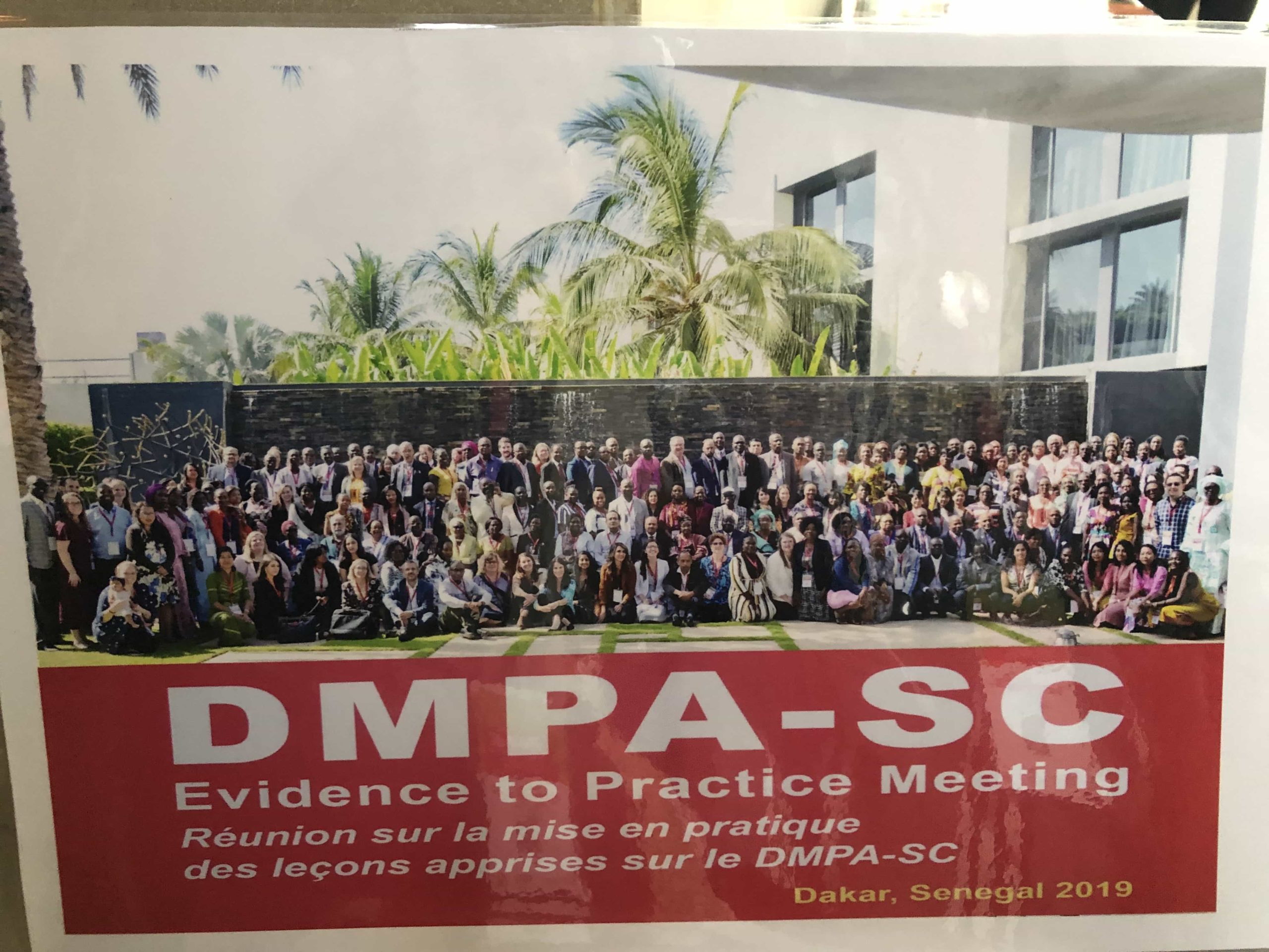 Participants gather for the DMPA-SC Evidence to Practice meeting in Dakar, Senegal in 2019. Image credit: Catherine Packer