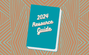 teal color resource book with the title "2024 Resource Guide"