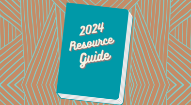 teal color resource book with the title "2024 Resource Guide"