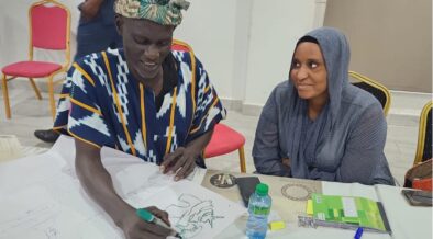 Attendees Creating Illustrations at the Self-care Learning Circles in Senegal